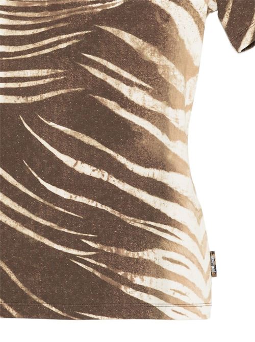 T-shirt donna maniche corte con stampa animalier JUST CAVALLI | 80PAHE02CJ112R83